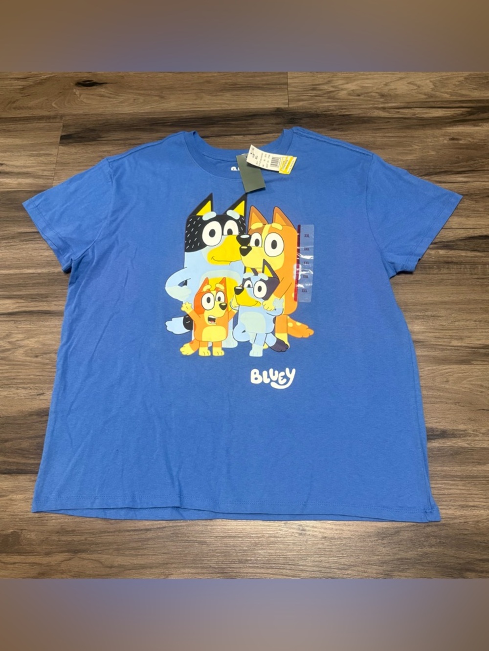 Bluey Family Graphic Tee - Blue Kids Short Sleeve Shirt